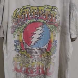 Vintage 1980s Grateful Dead T Shirt 15th Anniversary Warfield Theatre